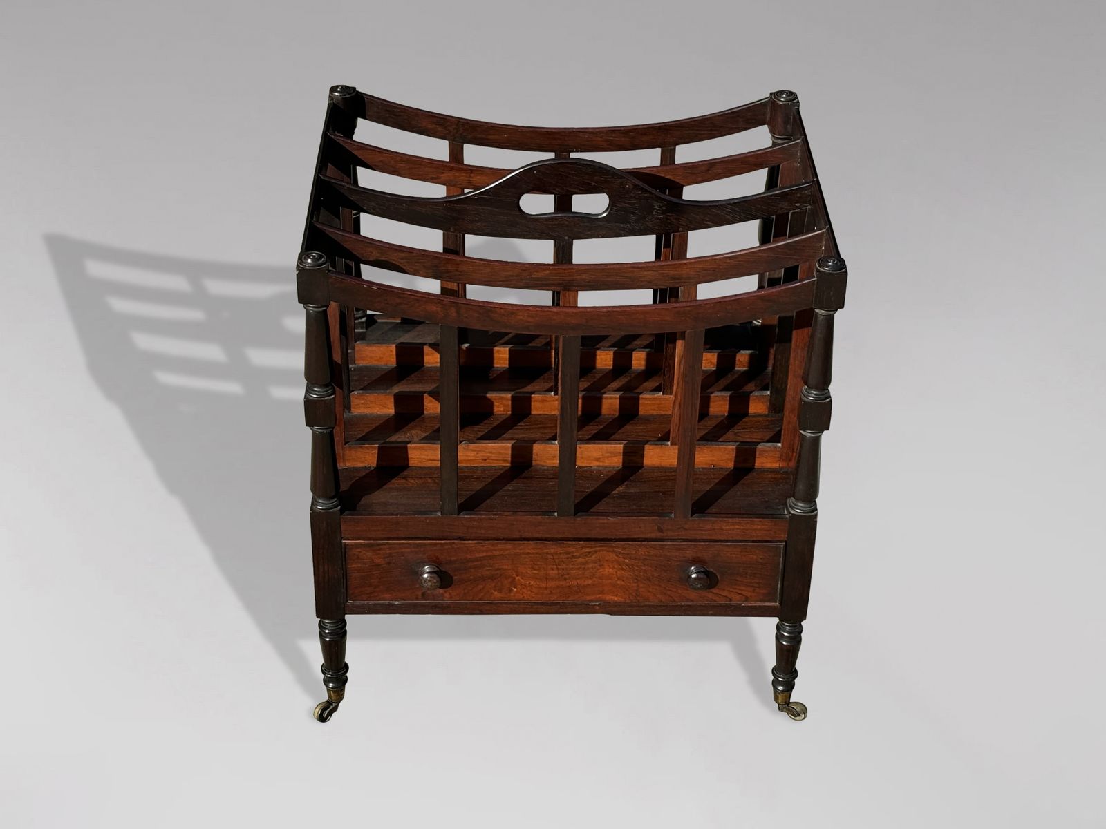 Early 19th Century Regency Period Rosewood Canterbury