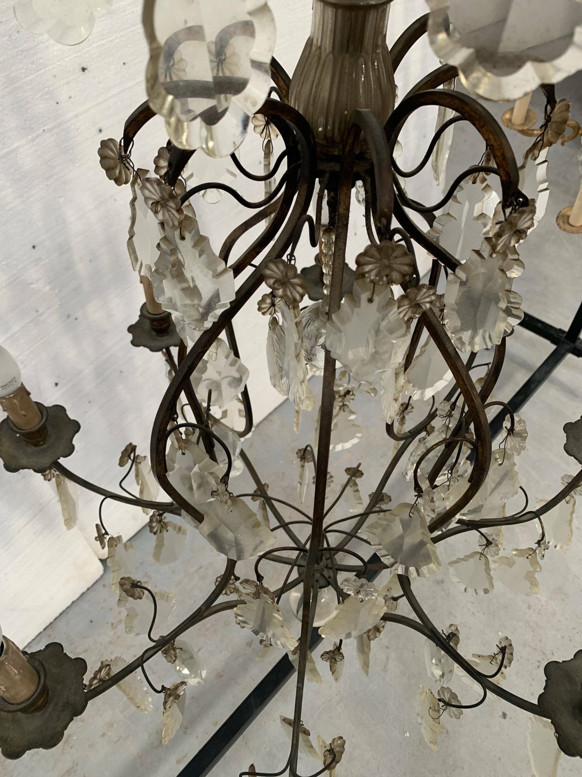 Louis XV Style Cage Chandelier 20th Century Pendant Chandelier photo furniture