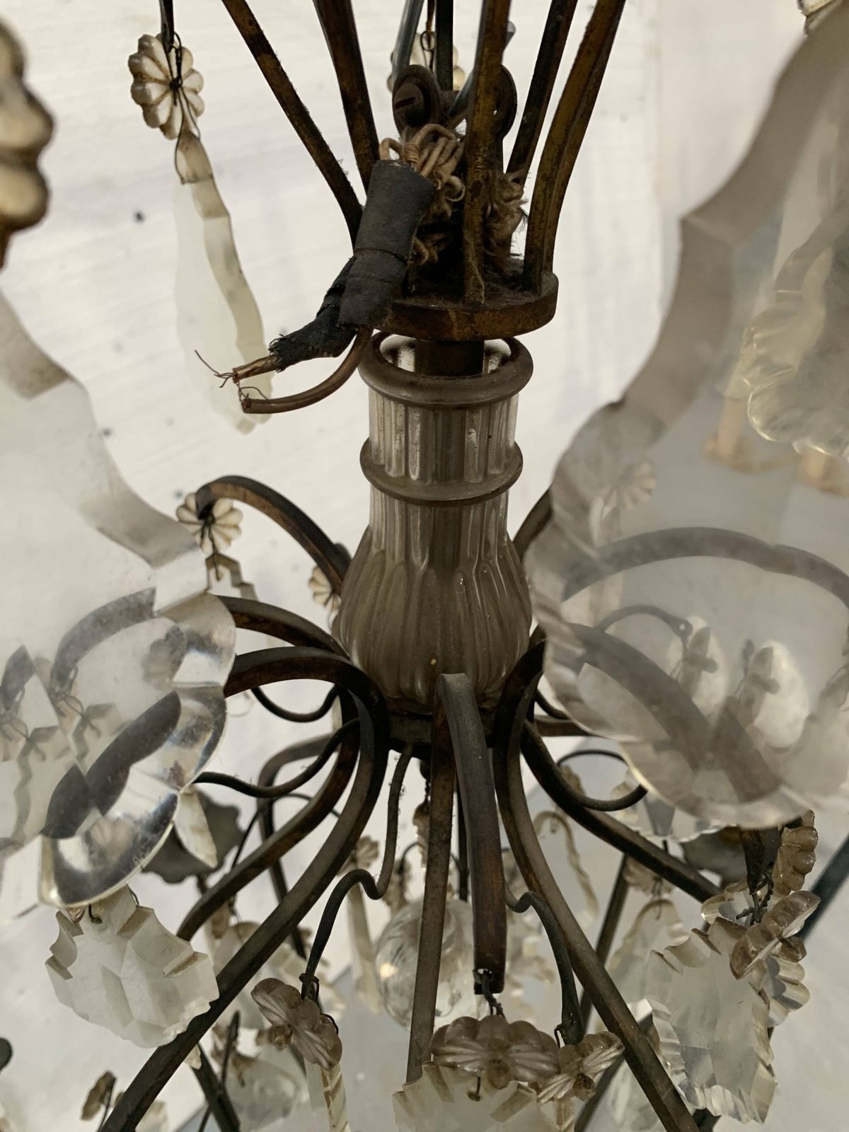Louis XV Style Cage Chandelier 20th Century Pendant Chandelier photo for sale