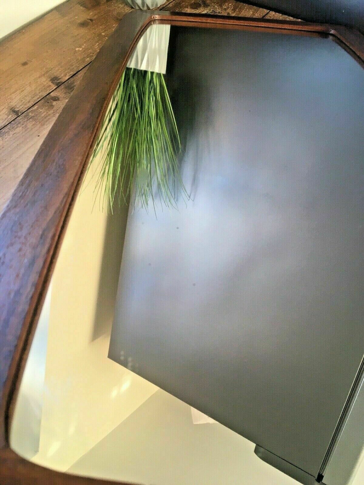 Large 1960’s Mid Century Danish Teak Hall Long Wall Mirror Denmark Scandi photo vinterior