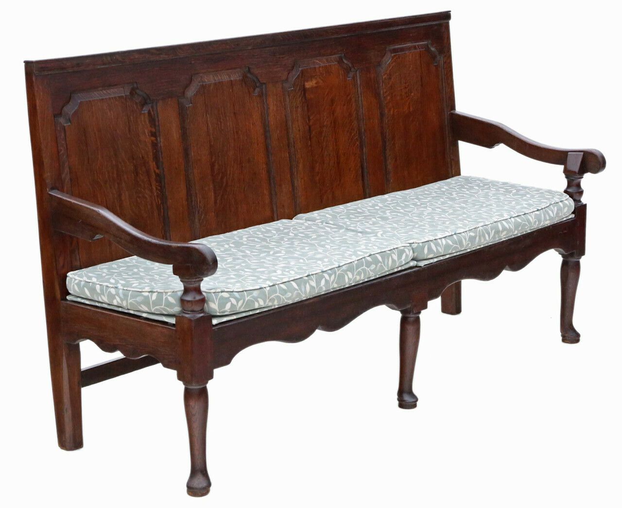 Antique Fine Quality Georgian Oak Settle Bench Seat C.1790 – Elegant 18th Century Furniture