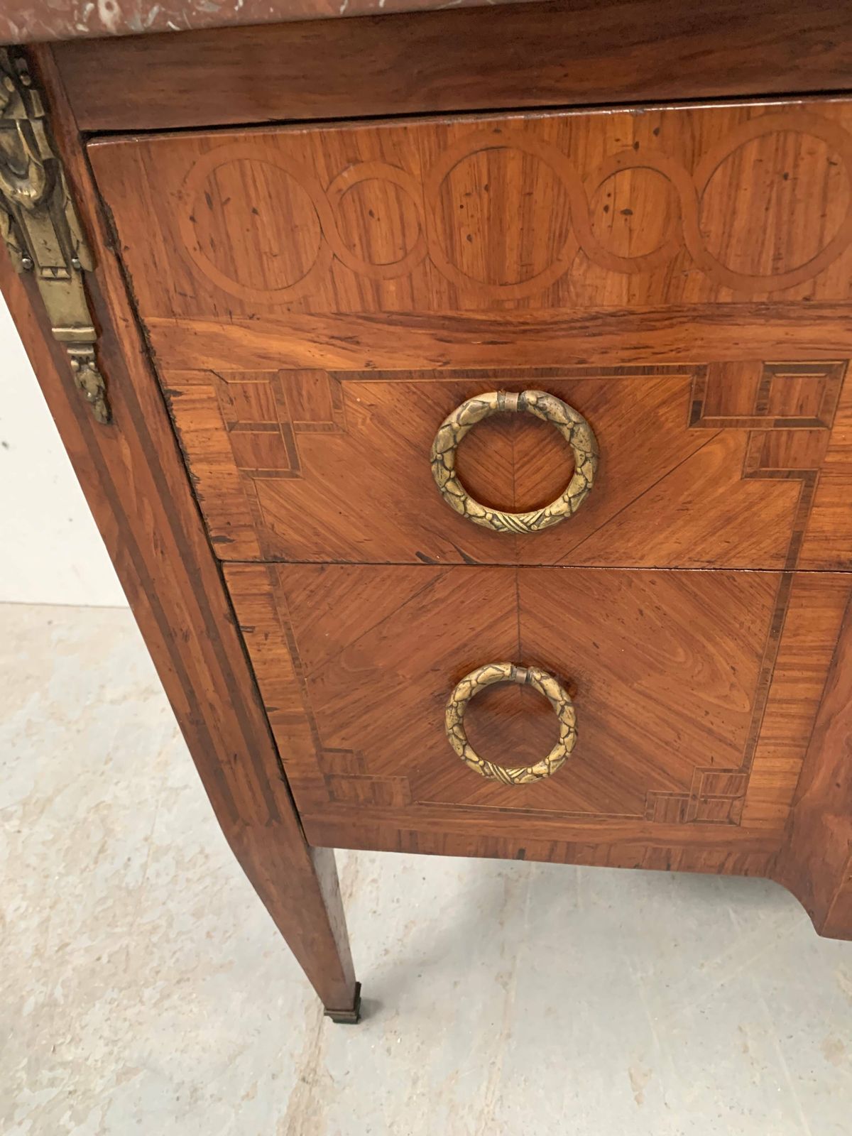 photo for sale Louis XVI Chest Of Drawers In Wood Veneer Marquetry, 20th Century