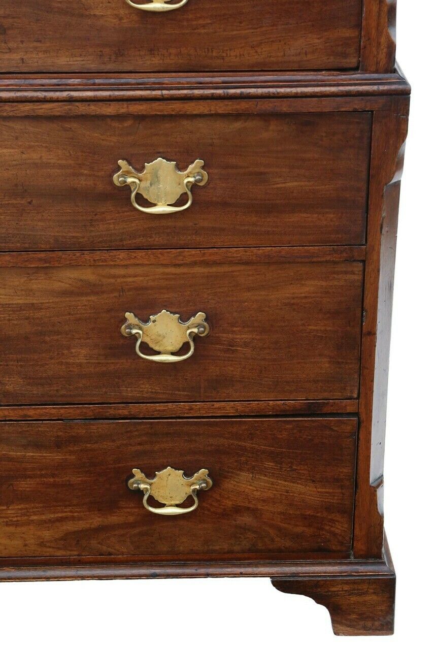 Antique 18th Century Mahogany Chest On Chest Of Drawers – Tallboy Storage Solution photo 2995.0
