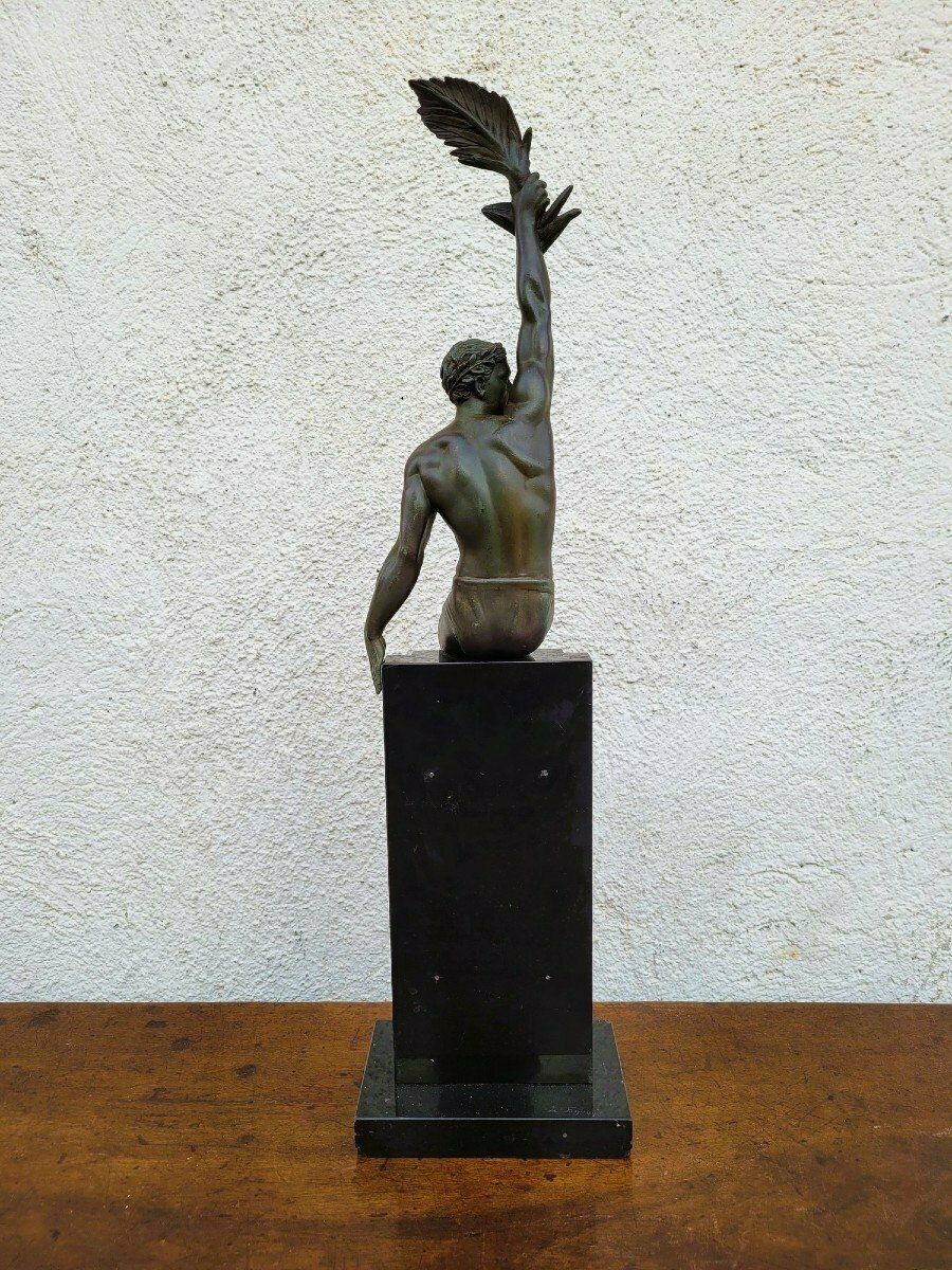 P Le Faguays  Max Le Verrier, Glory, Art Deco Sculpture, 20th Century photo vintage
