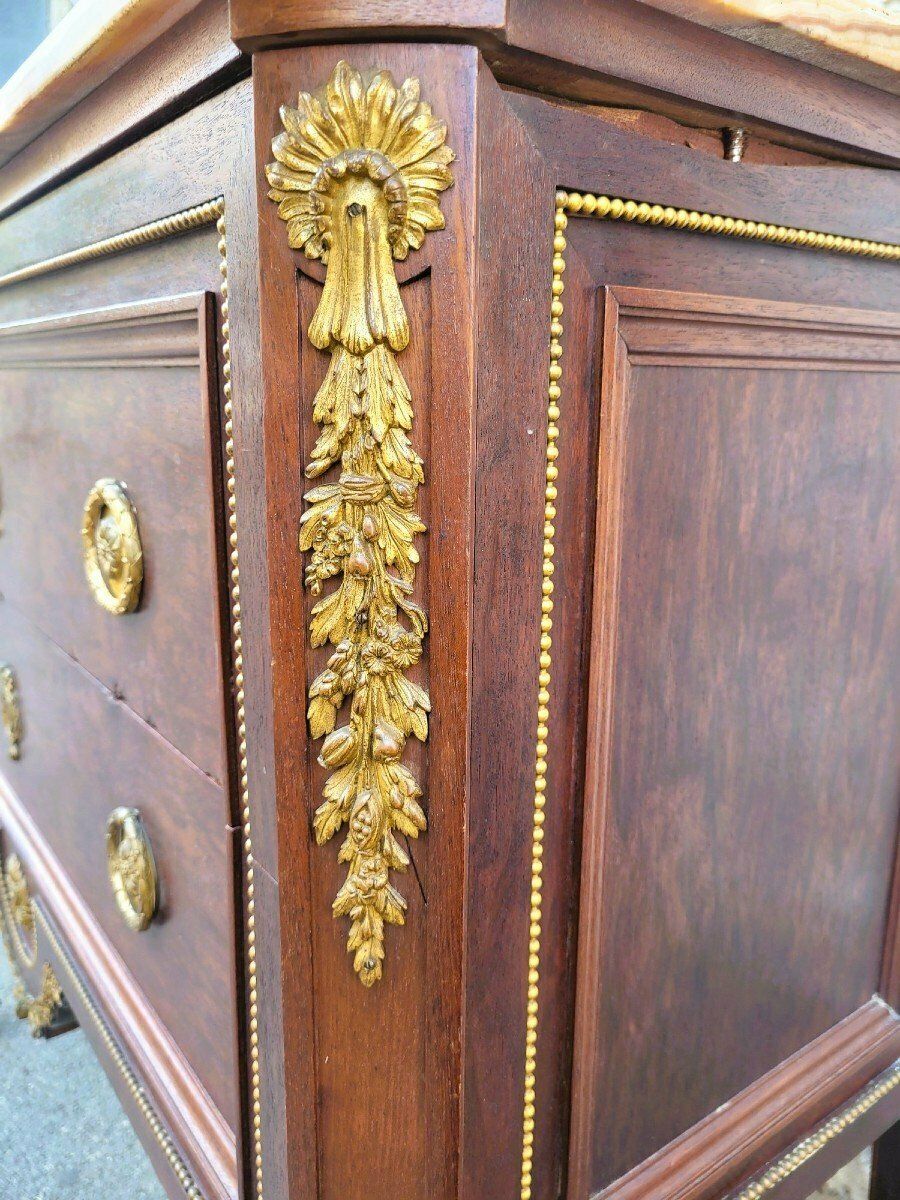 Krieger, Stamped Mahogany Chest Of Drawers, 19th Century photo vinterior