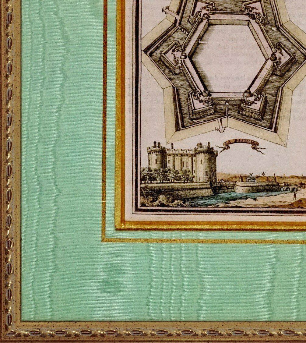 Engraving   Plan Of The Bastille (Rare)   Paris   Ep. 2nd Half Of The 17th Century (1672) photo furniture