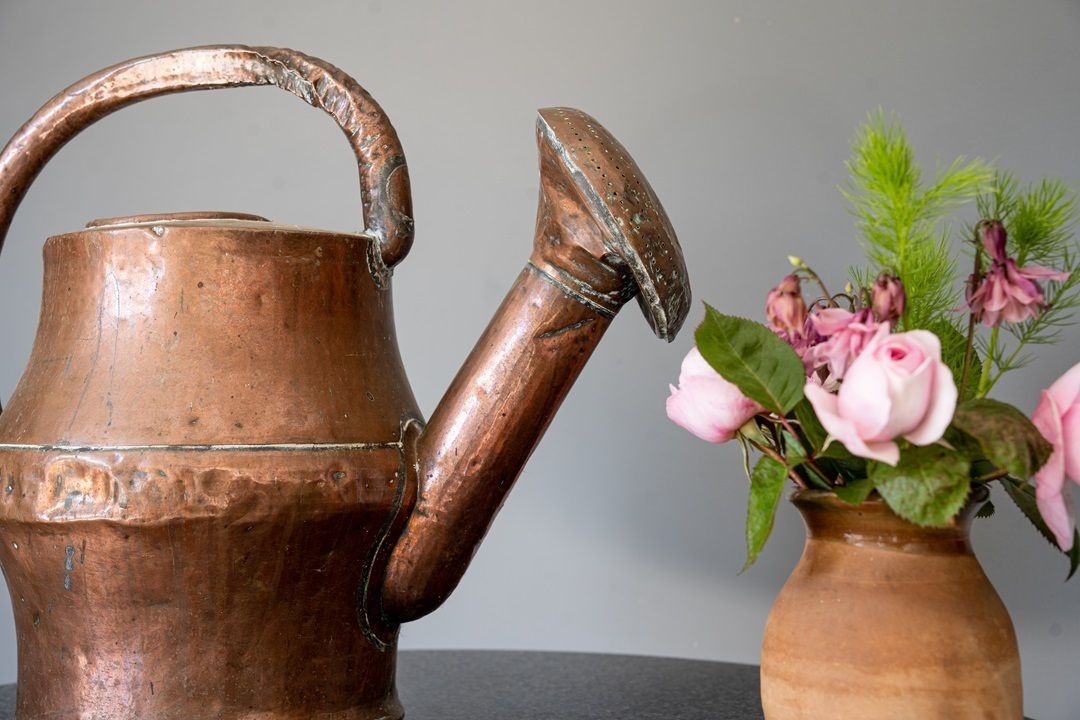 Antique French Watering Can photo Home Decor
