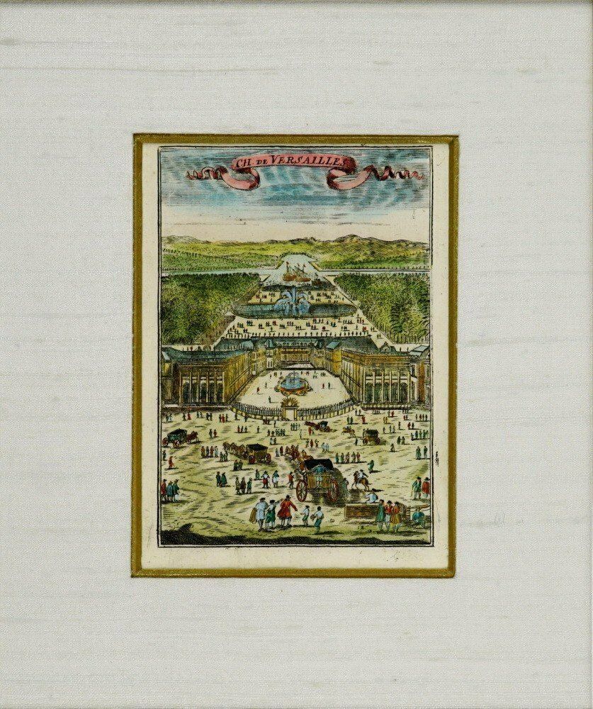 Engraving   Versailles   View Of The Castle Facade Side   Ep. 2nd Half Of The 17th Century (1672) photo Art