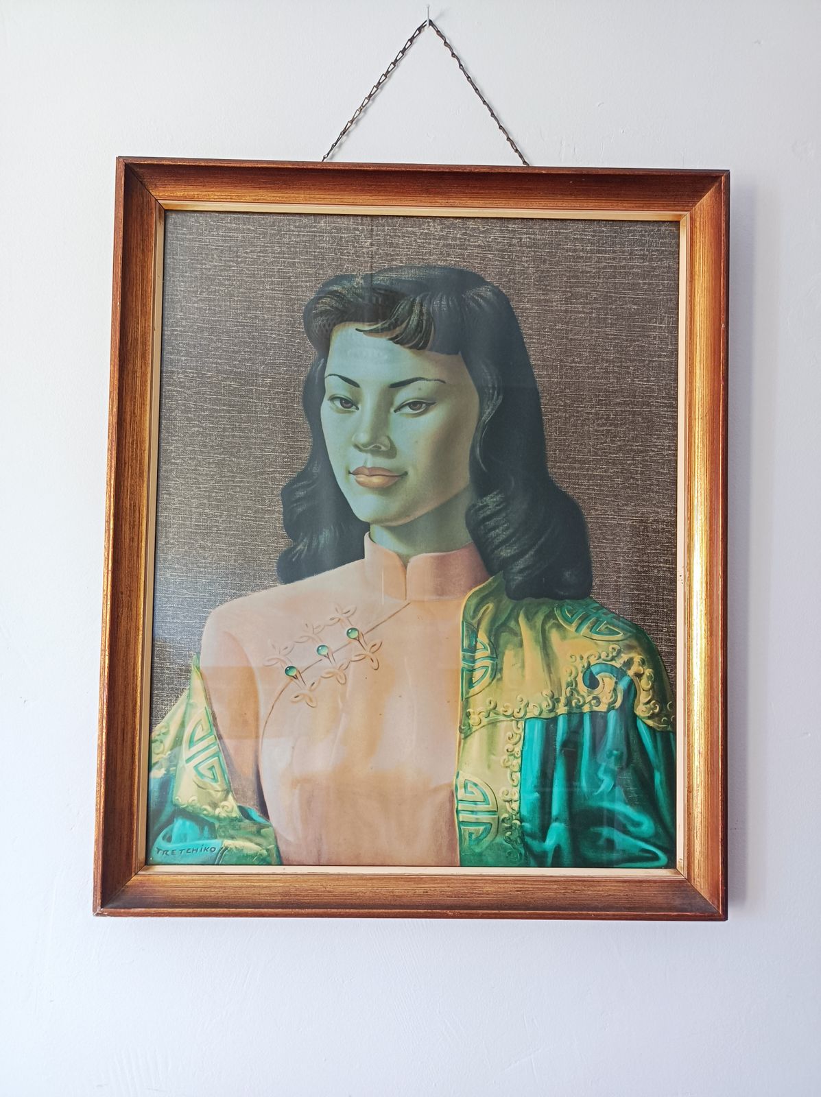 photo furniture 1960's Framed Vladimir Tretchikoff Print Miss Wong