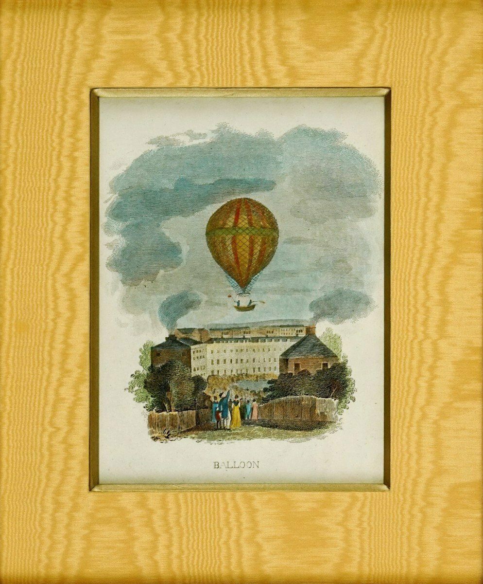 Rare "Balloon" Engraving   Ep. 1st Half Of The 19th Century photo Art