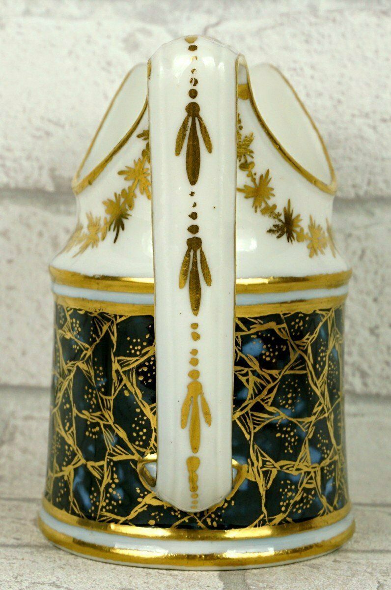 Rare Paris Porcelain Milk Jug   Manufacture A La Reine Fond   Lapis Lazuli   Ep. 18th photo furniture