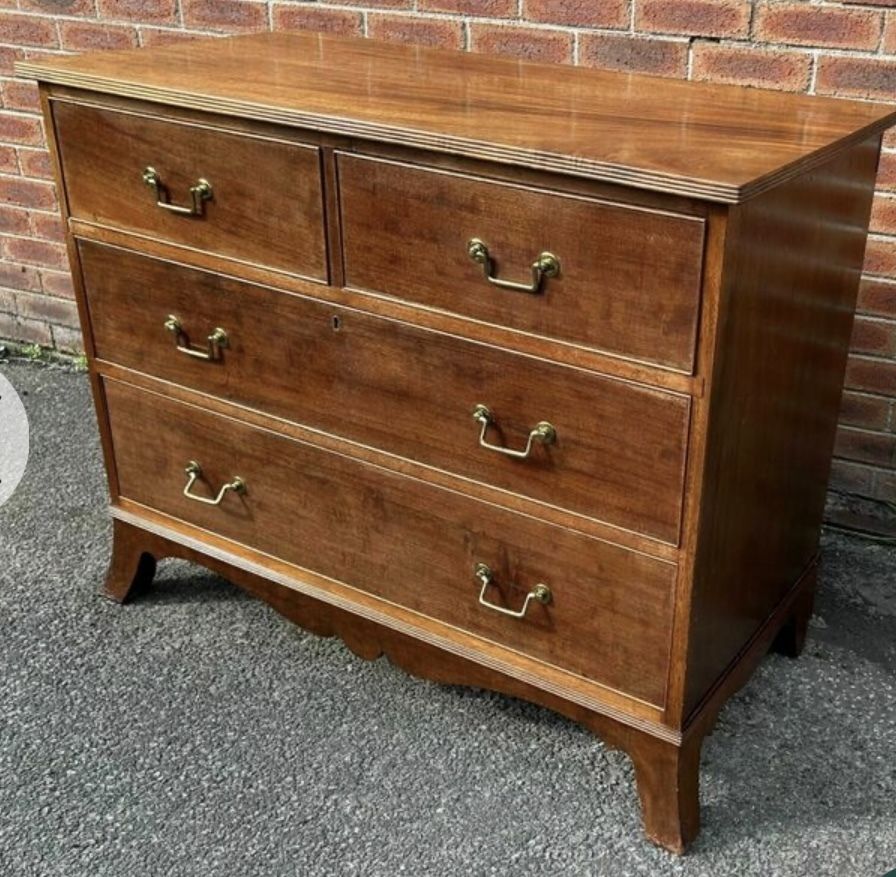 Antique Mahogany Regency C1820 Chest Of 2 Over 2 Chest Of Drawers photo for sale