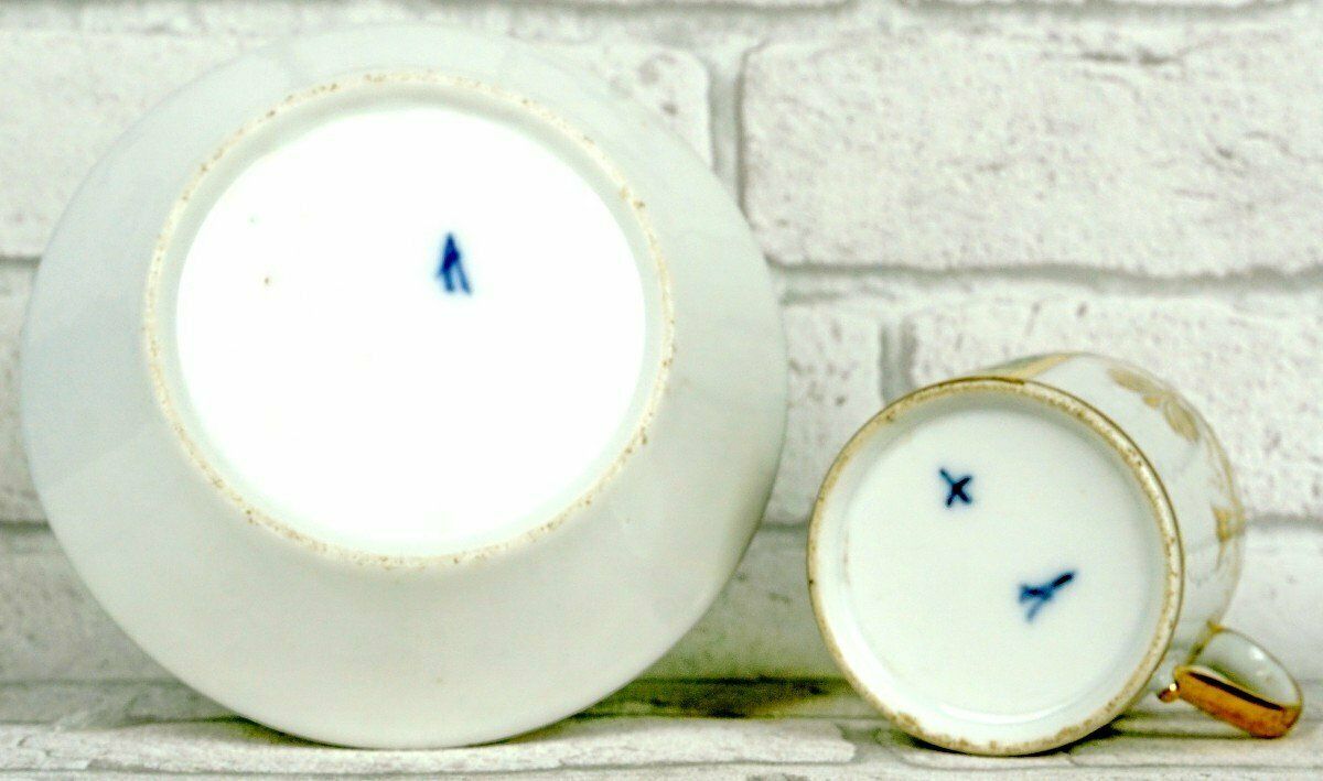 Paris Porcelain Cup And Saucer   Manufacture De Locre   Early 19th Century photo vintage