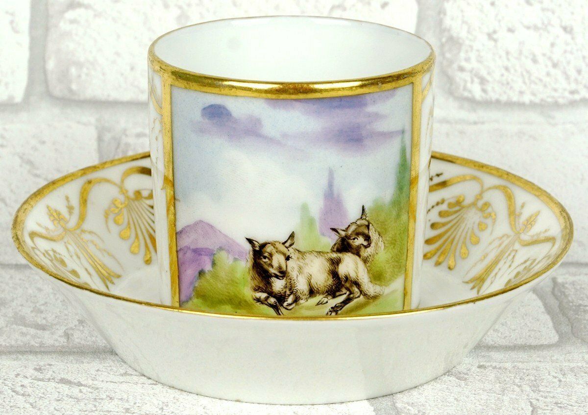 photo furniture Paris Porcelain Cup And Saucer   Manufacture De Locre   Early 19th Century