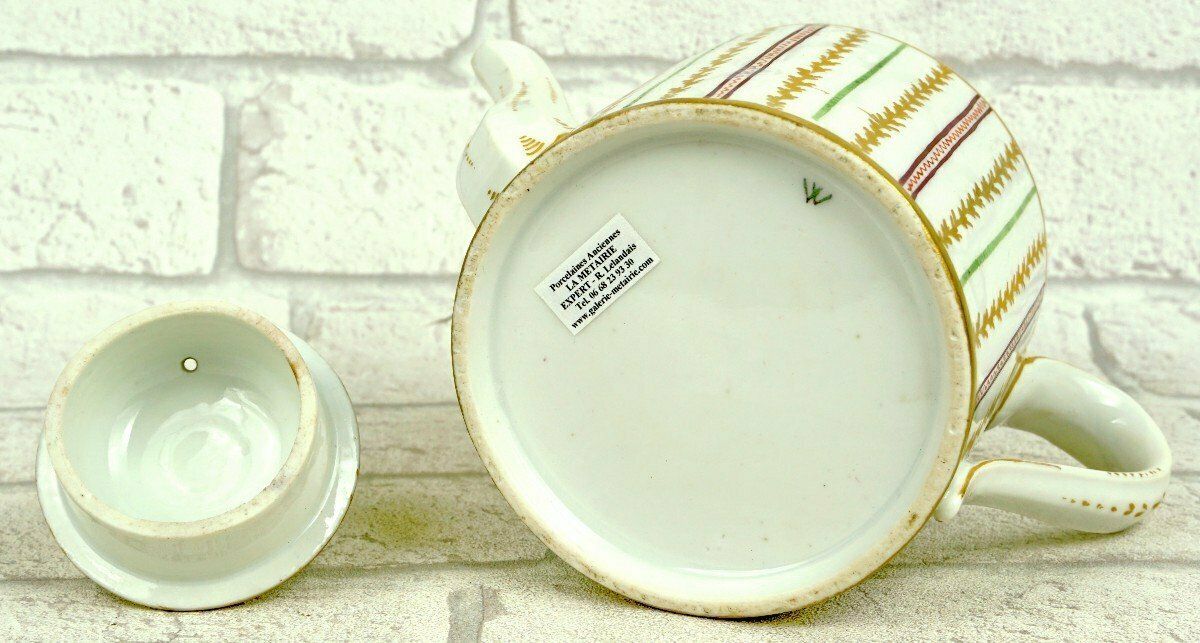 Bordeaux Porcelain Teapot Coffee Pot   Atelier Des Verneuilh   18th Century photo buy