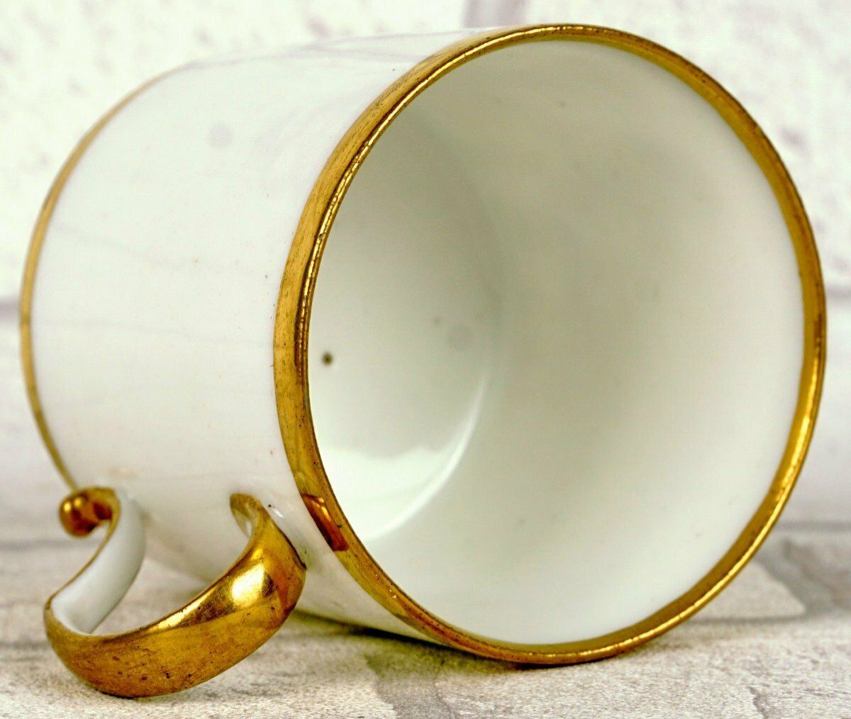 Litron Cup And Saucer In Paris Porcelain   Late 18th Century photo vinterior