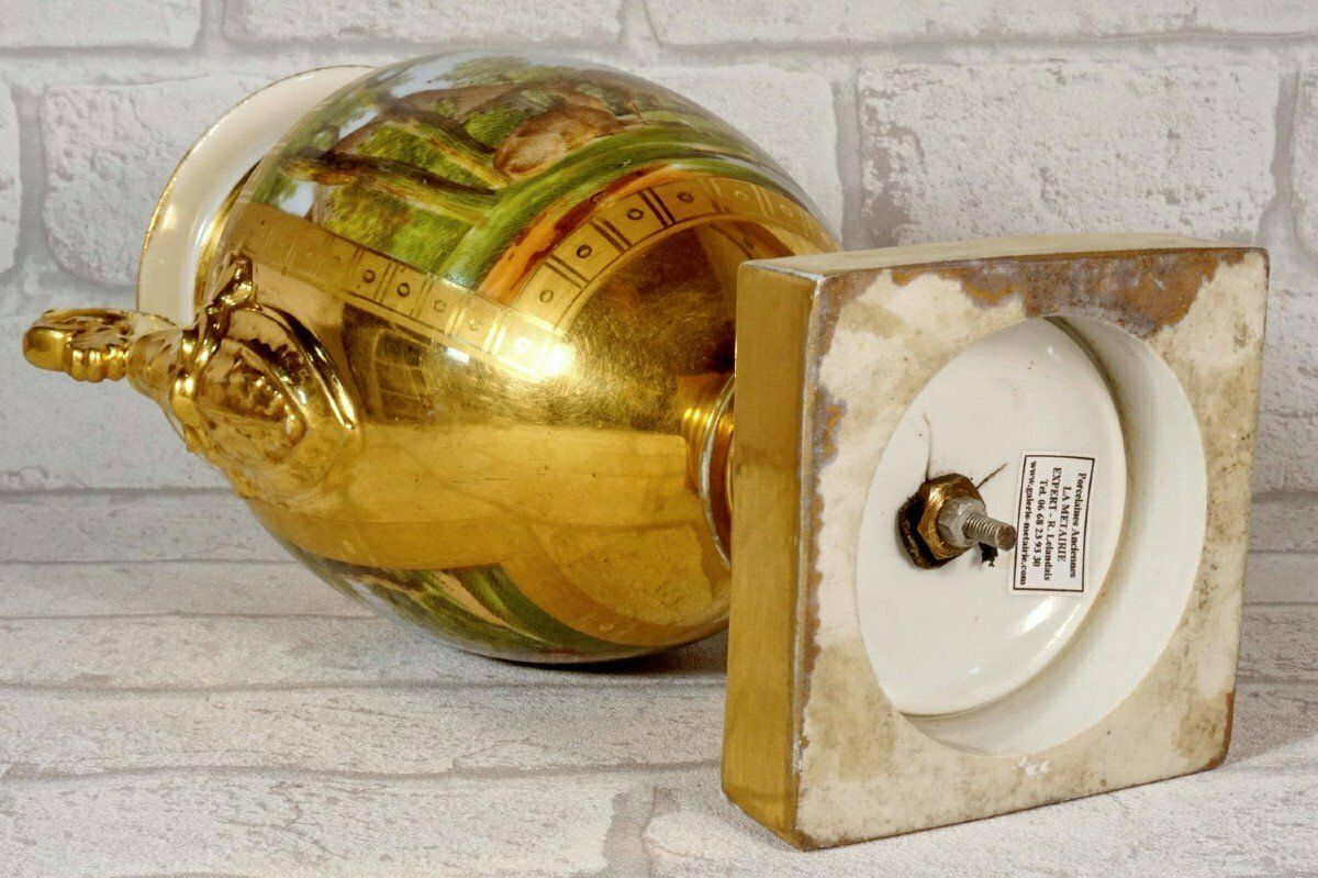 photo furniture Paris Porcelain Baluster Vase   Early 19th Century