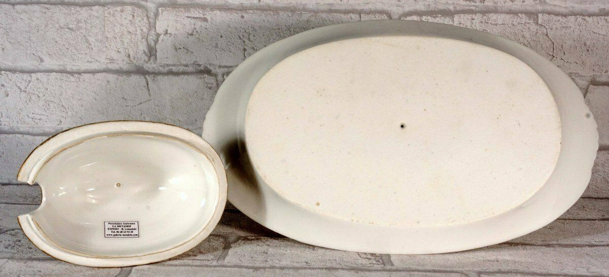 Sugar Bowl And Its Lid In Paris Porcelain   Attributed To The Manufacture Of The Duke Of Angouleme photo vintage