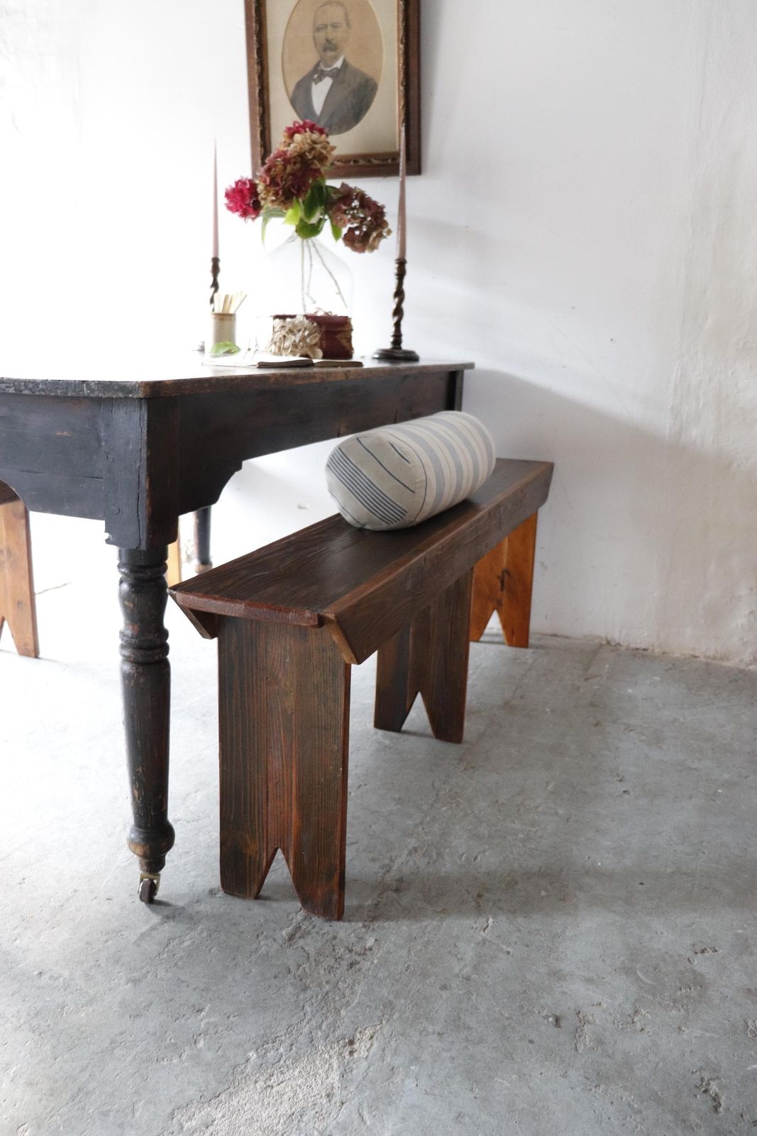 Matching Pair Of French Pine Refectory Benches photo furniture