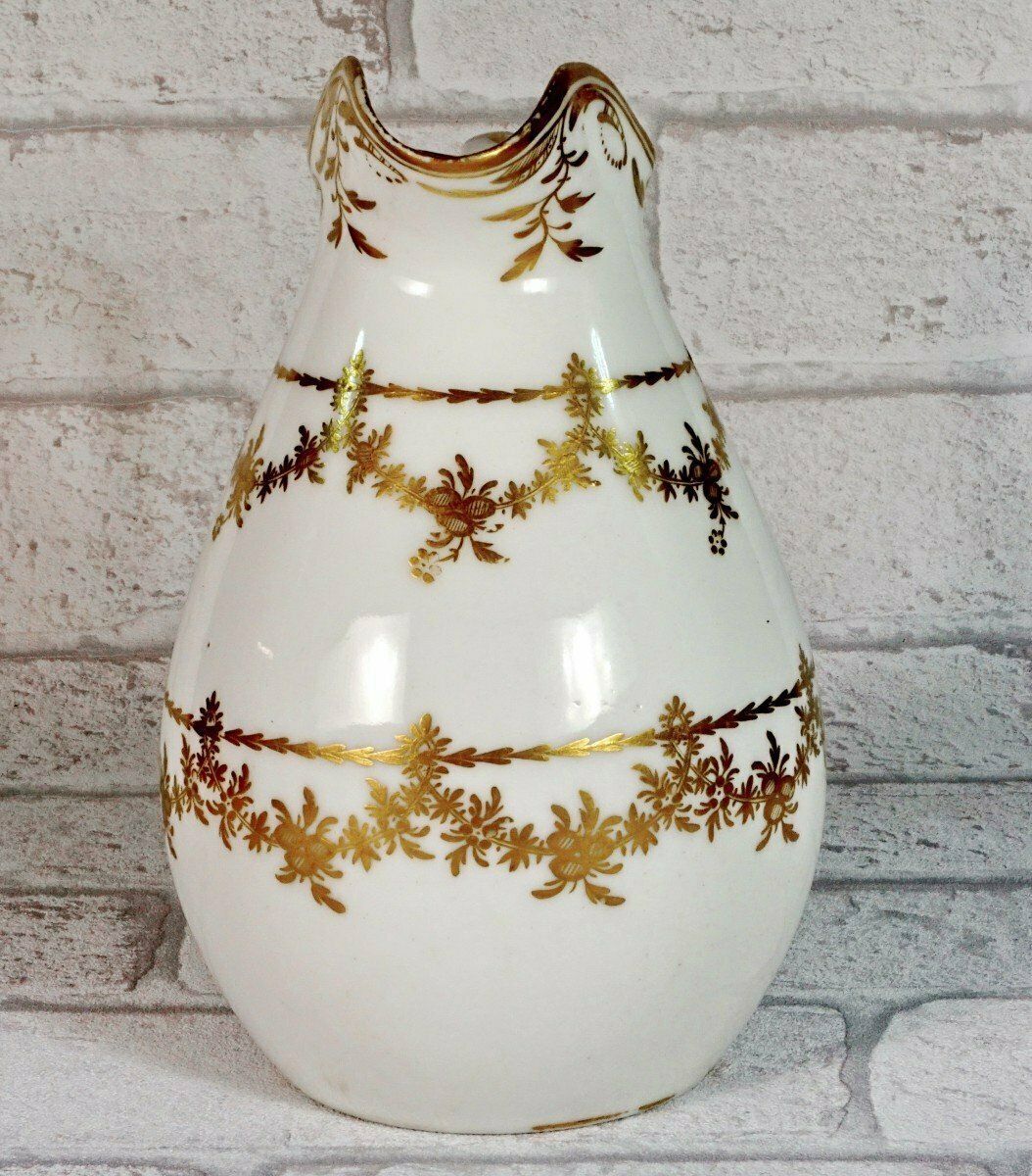 Paris Porcelain Water Jug   Clignancourt Manufacture   Au Moulin Brand   18th Century photo Home Decor