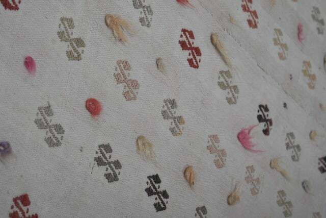 Vintage Embroided Jajim Kilim Rug 4'7'' X 8'5'' photo vinterior