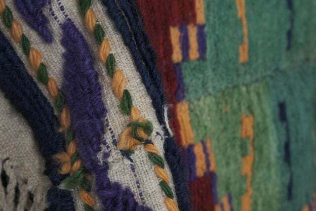 1960s Vintage Wool Turkish Tulu Rug 3'5'' X 5'2'' photo vintage