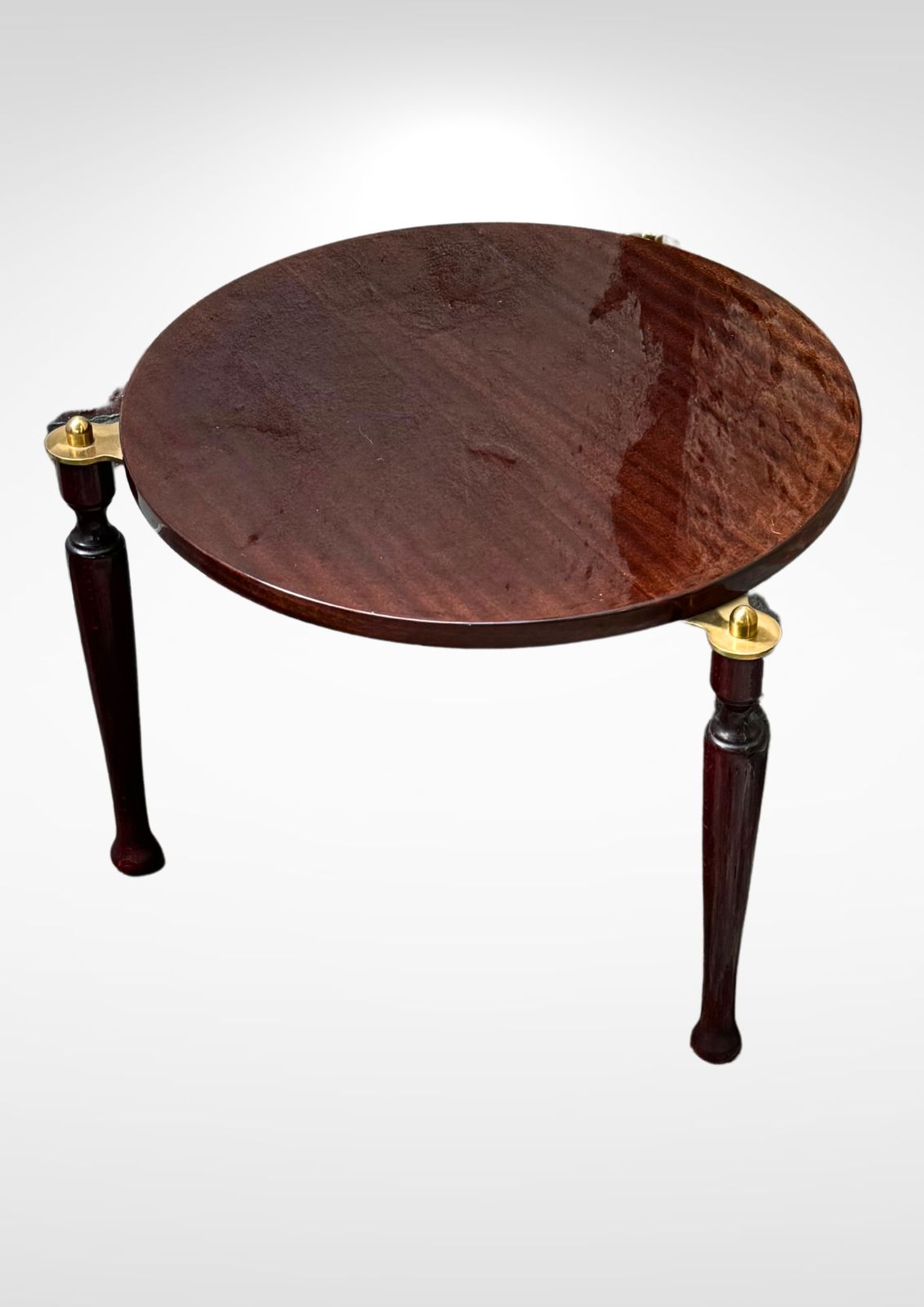 Set Of 2 Italian Lacquered Wood And Brass Side Tables Hollywood Regency photo furniture
