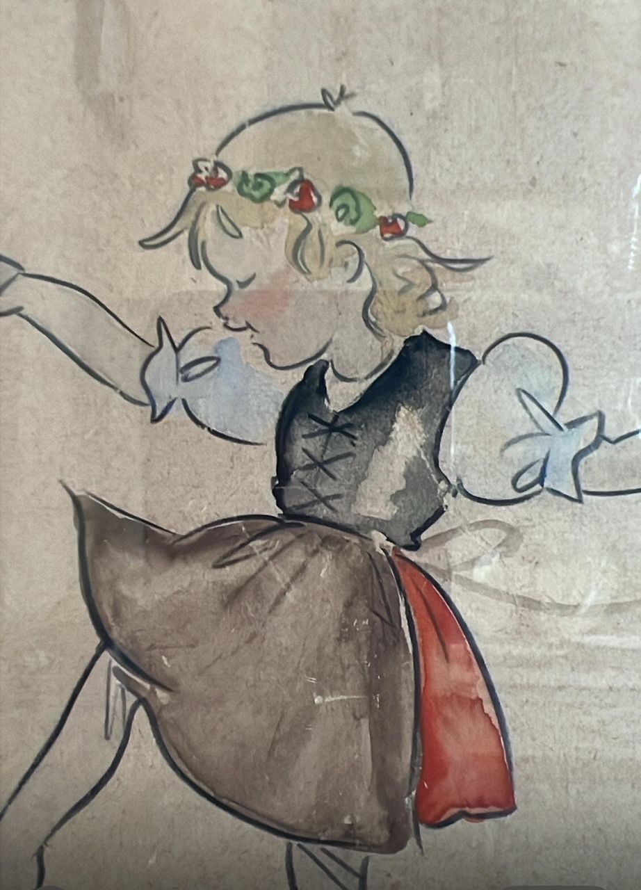 A 1930s Watercolour In The Style Of Mabel Lucie Atwell photo furniture