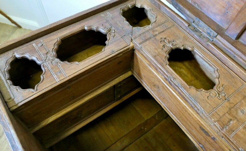 Large Fitted Iron Banded Merchants Chest photo buy