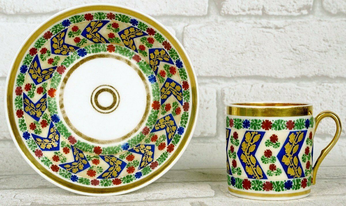 Paris Porcelain Cup And Saucer   Early 19th Century photo buy