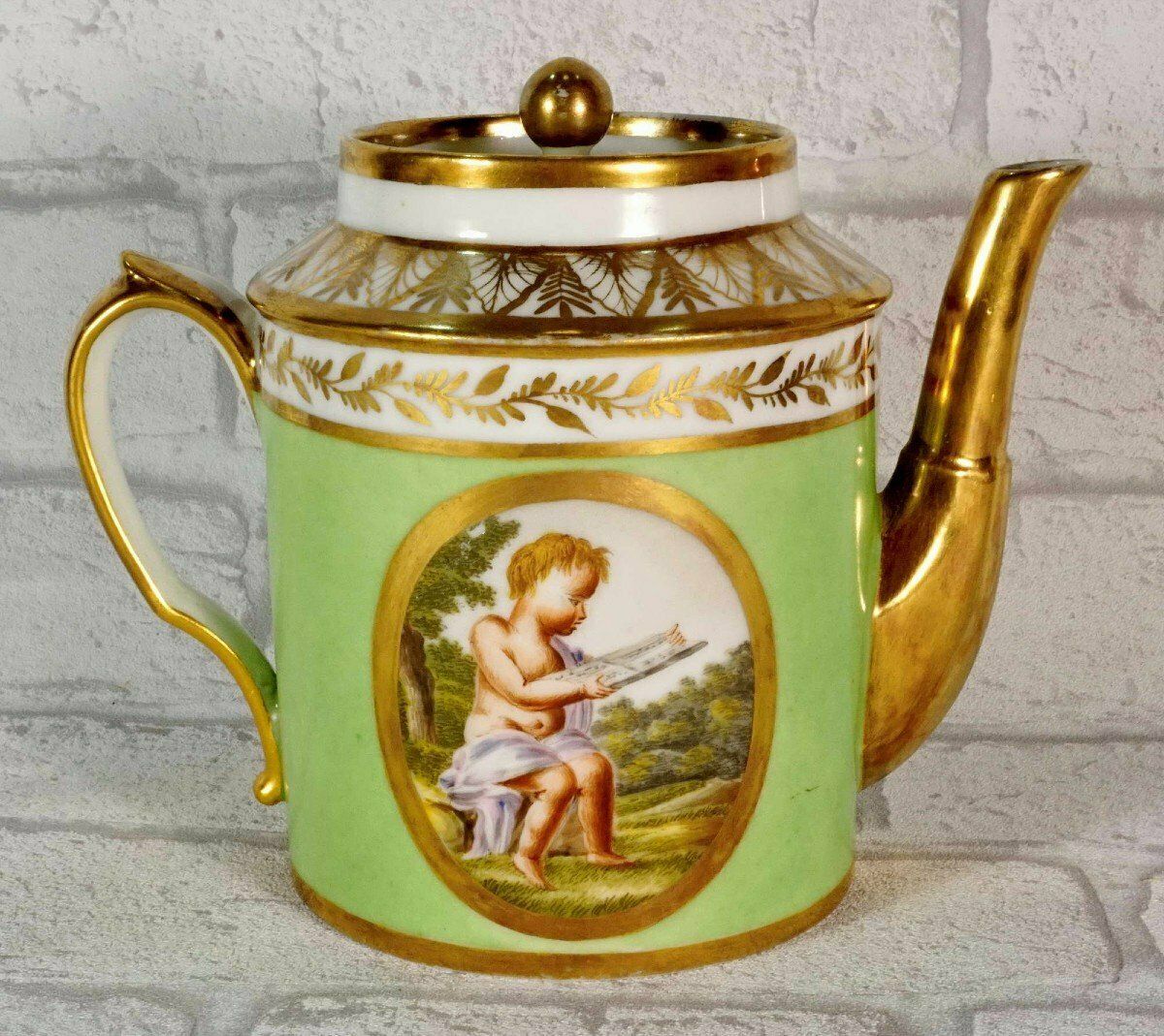 Paris Porcelain Coffee Pot / Teapot   Early 19th Century photo 371.0