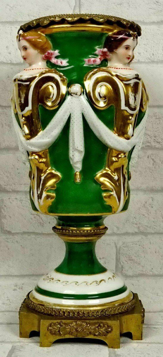 Large Decorative Porcelain Vase From Paris Or Limoges   Ep. Xixth photo 371.0