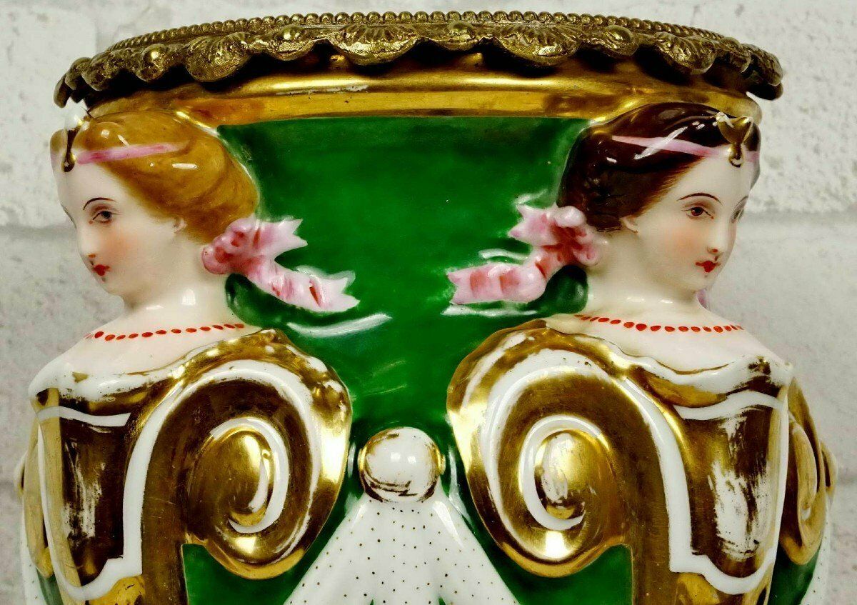Large Decorative Porcelain Vase From Paris Or Limoges   Ep. Xixth photo vinterior