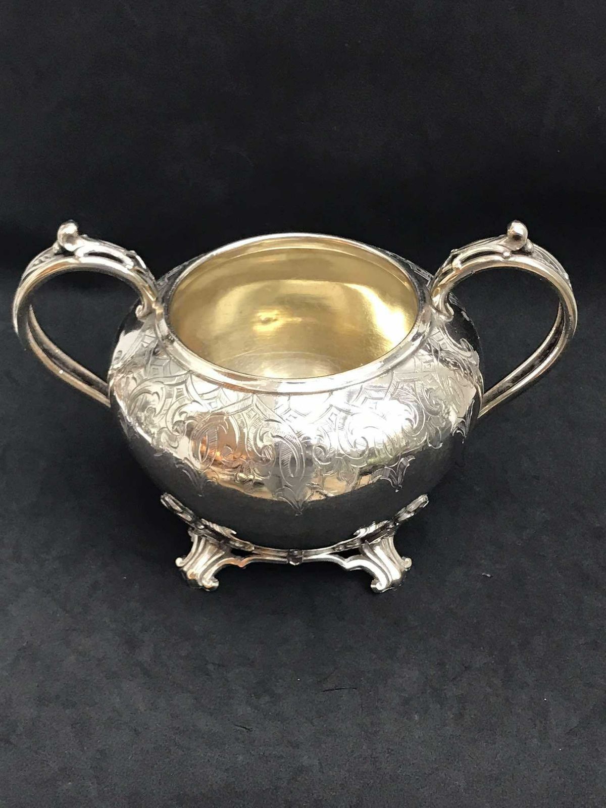 photo furniture Antique Victorian Sugar Bowl James Dixon Of Sheffield 1880s Flower Decor Pots British Gift English Gift