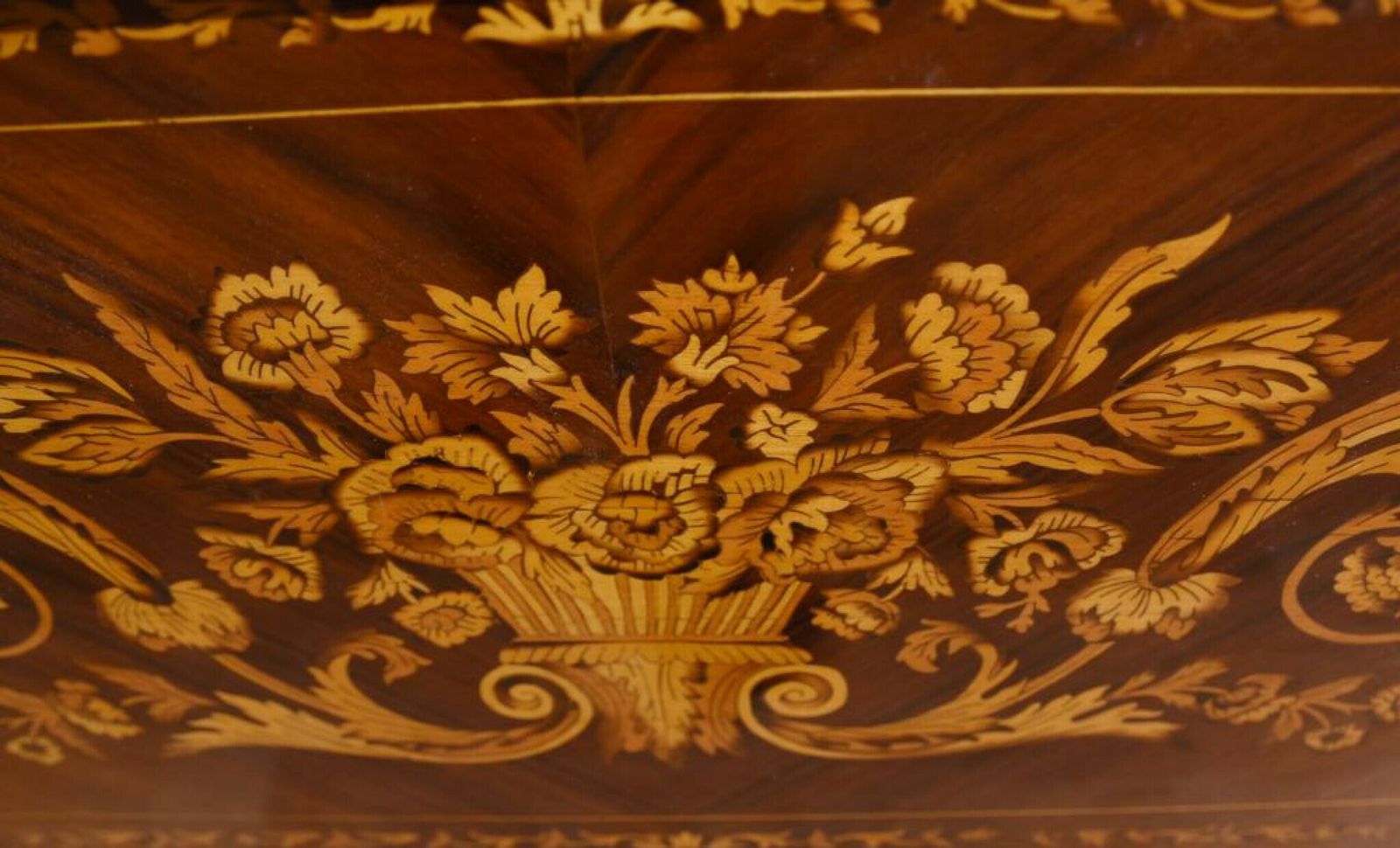 French Desk   Louis XV Knee Hole Writing Table Bureau photo vintage