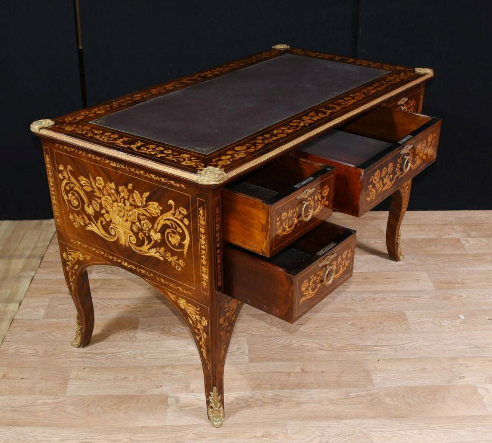 1995.0 French Desk   Louis XV Knee Hole Writing Table Bureau photo