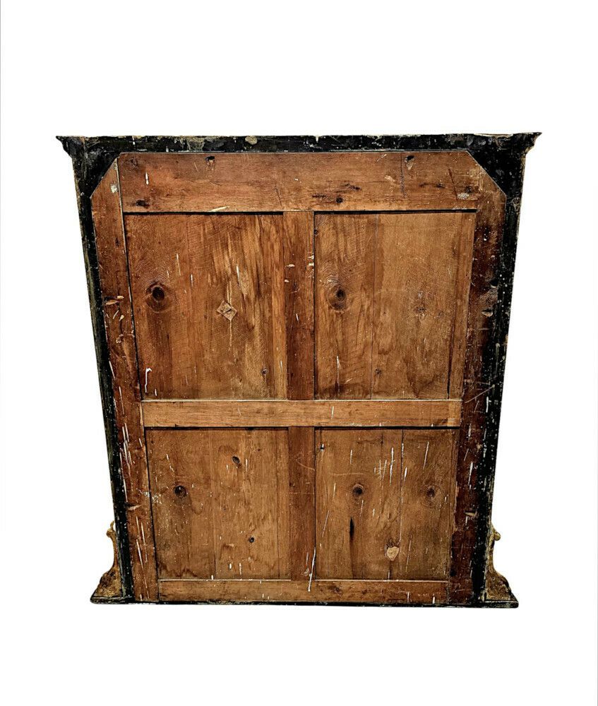 A Very Rare And Fine Large 19th Century Ebonised And Gilded Overmantel Mirror photo vinterior
