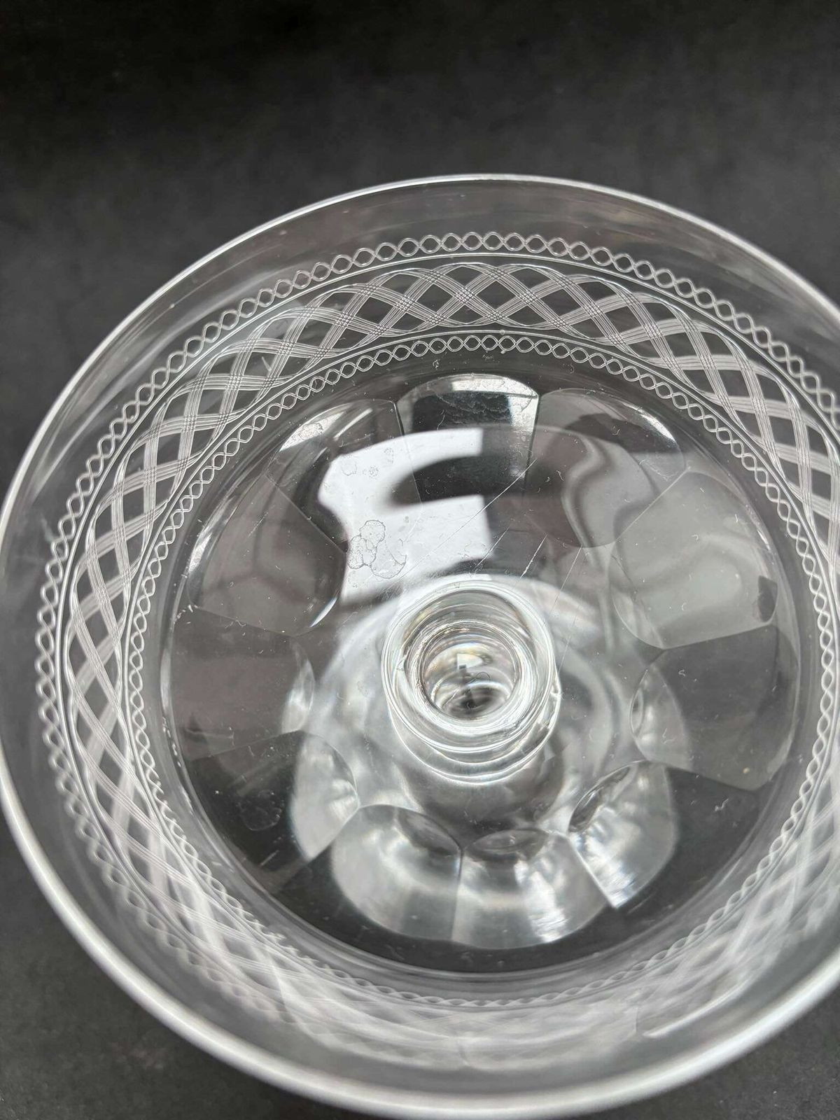 2 Champagne Coupes Antique Crystal Cut Coupes 1860s French Stem Bar Cart Decor Wedding Bartender Cocktail Glasses Gift Toast Wedding photo Home Decor