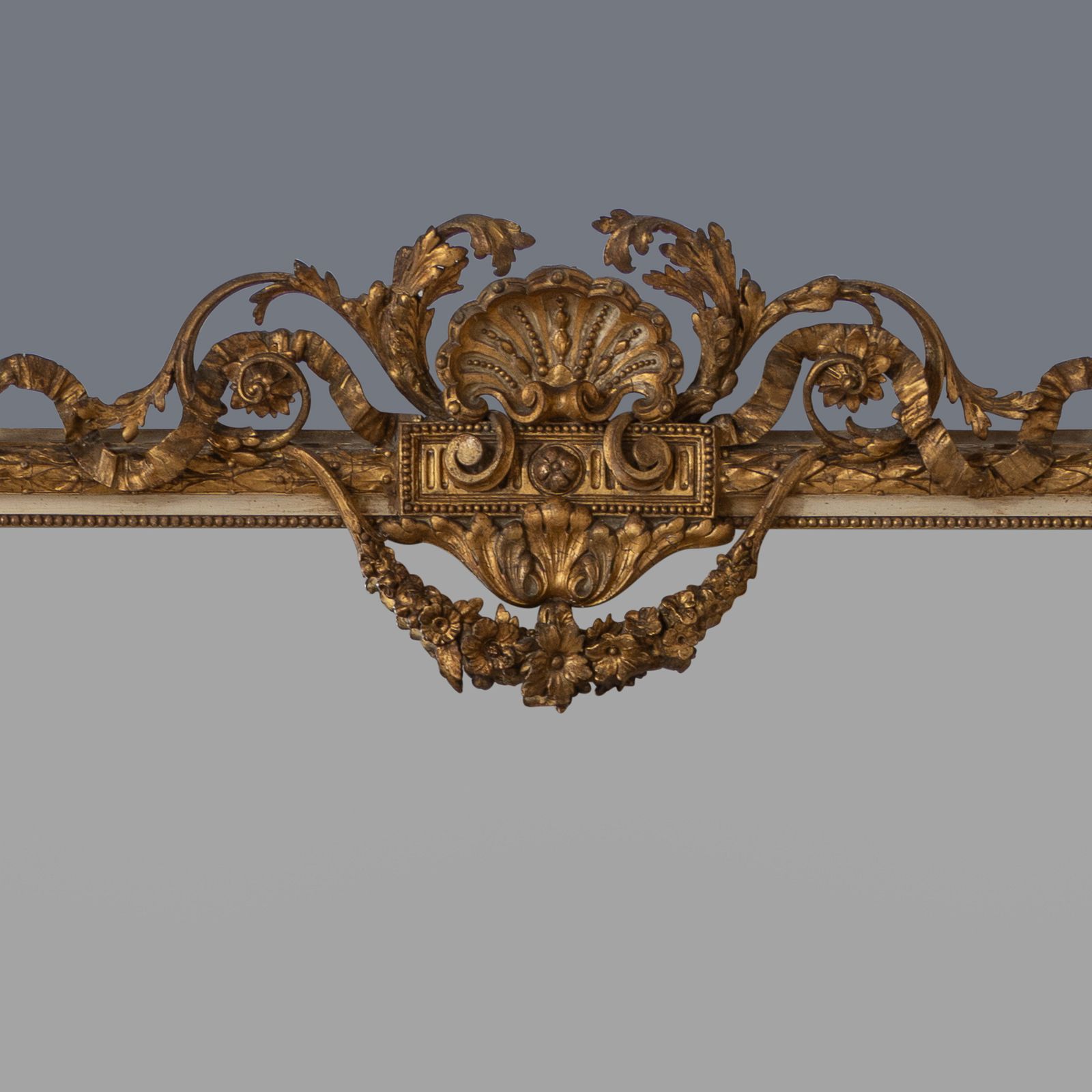 Large Stunning 19th Century English Gilt And Painted Overmantle Mirror photo furniture