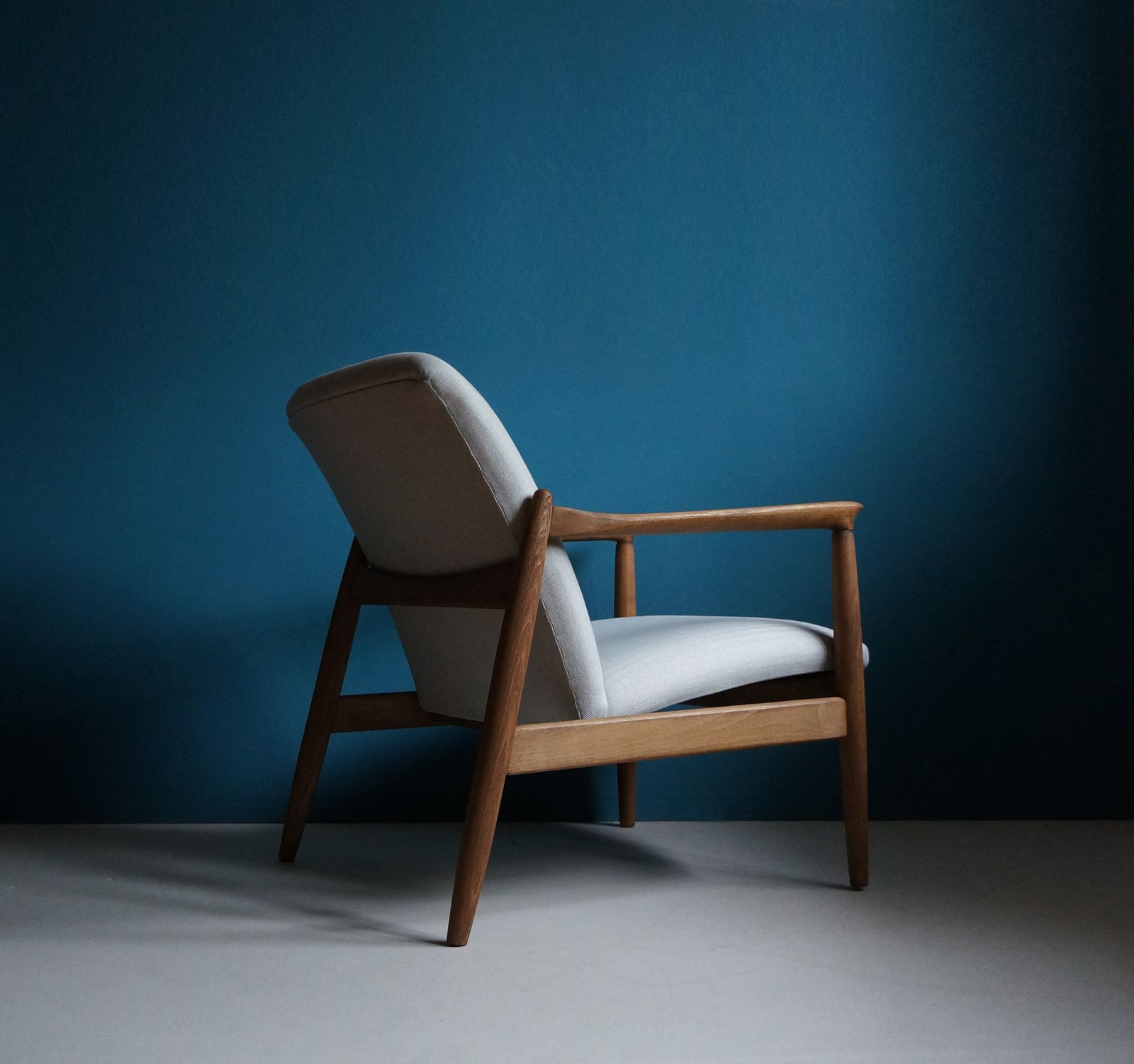 The Pair Of Vintage Armchair From Mid Century Designed By Edmund Homa, Restored