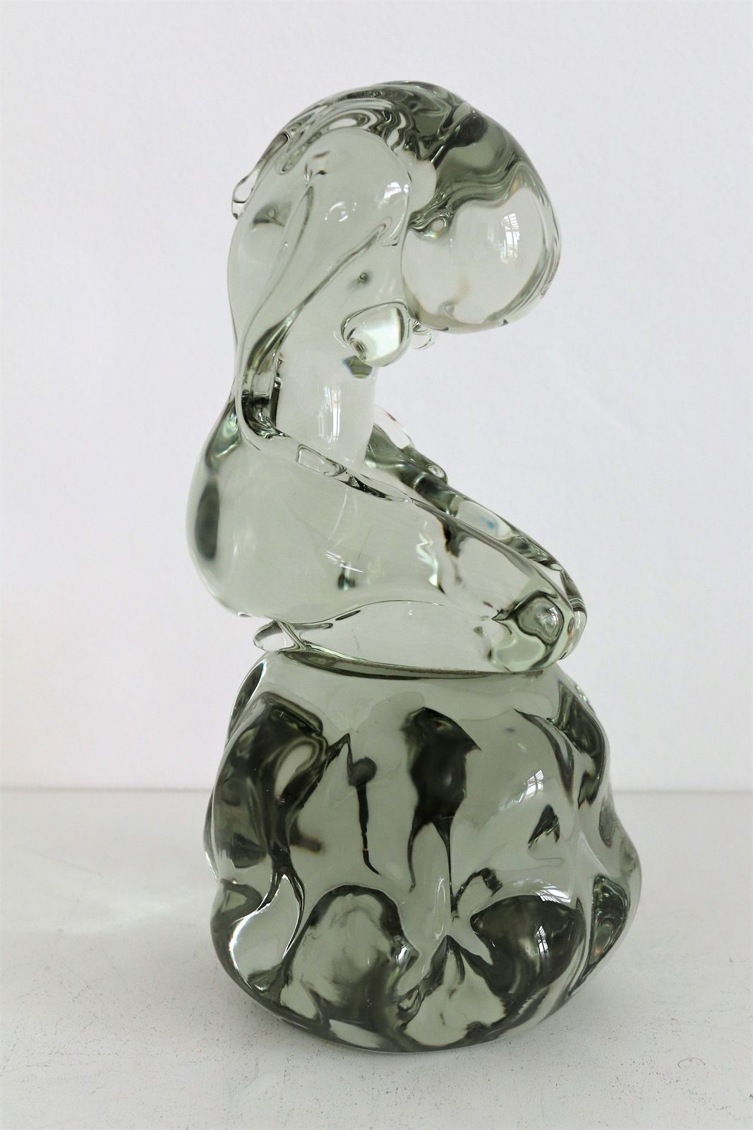photo vintage Pino Signoretto Murano Glass Sculpture Of  Woman