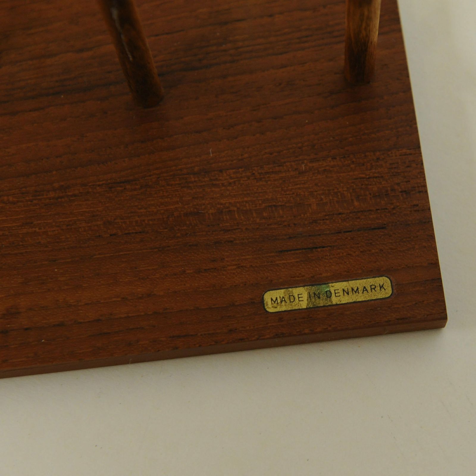 Danish 4 Slot Wooden Teak Hanging Spice Rack With Glass Screw Top Jars By Digsmed, 1960s photo for sale