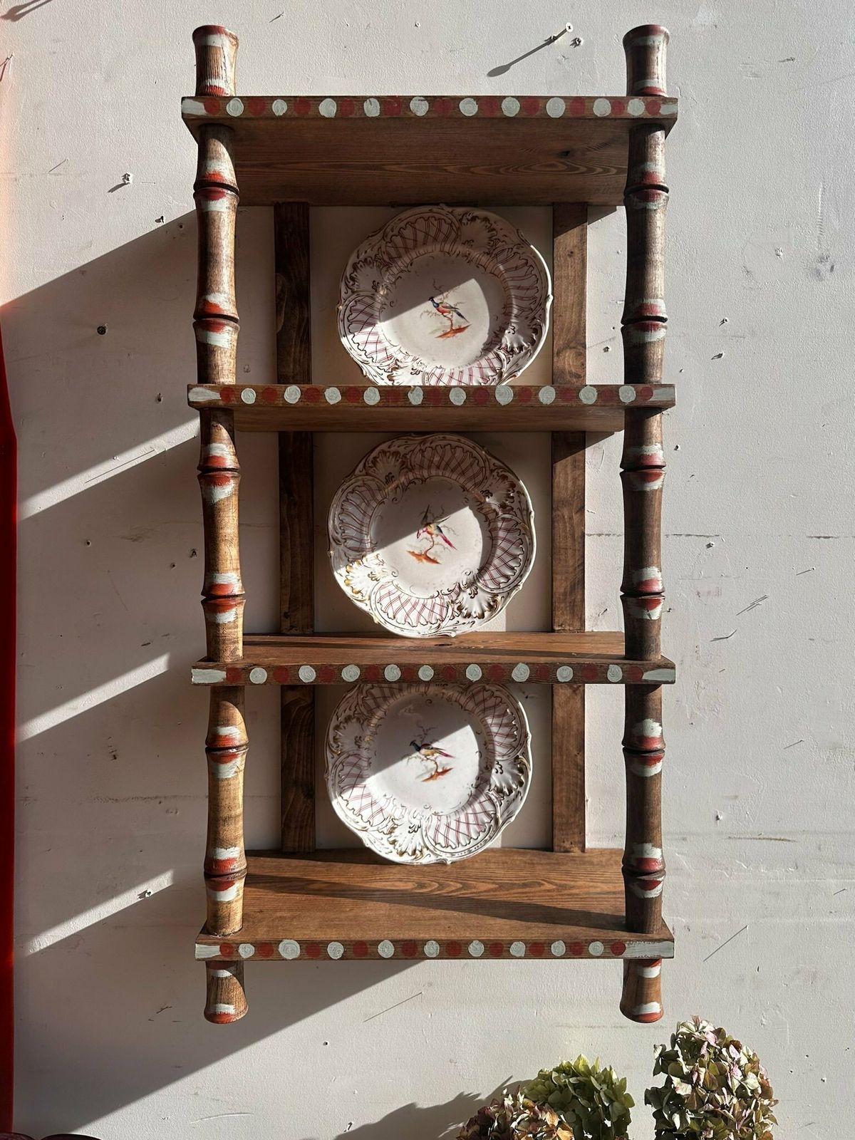 "Made By Muirshin" Faux Bamboo Overpainted Shelving Unit Variety Of Sizes And Styles Available photo for sale