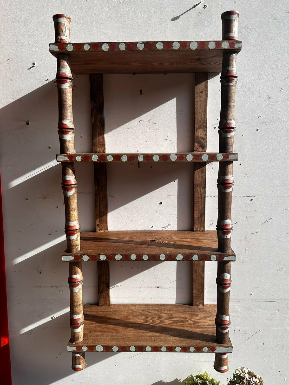 "Made By Muirshin" Faux Bamboo Overpainted Shelving Unit Variety Of Sizes And Styles Available photo 225.0