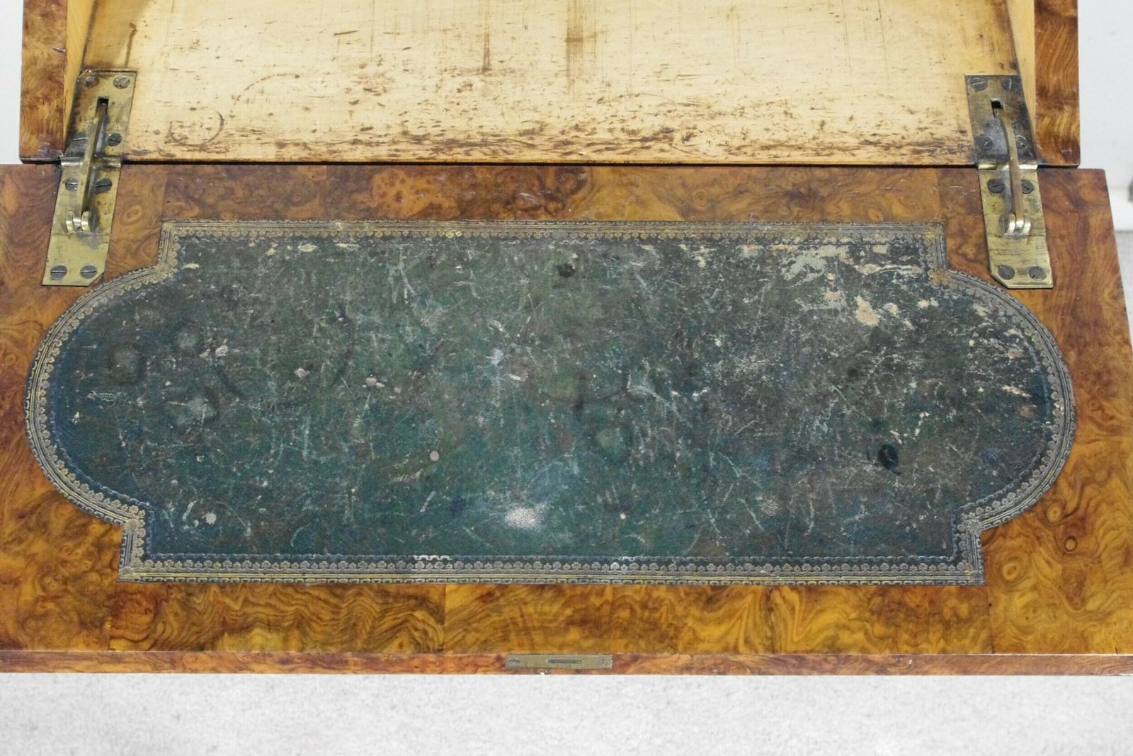 Furniture Victorian Burr Walnut Davenport photo