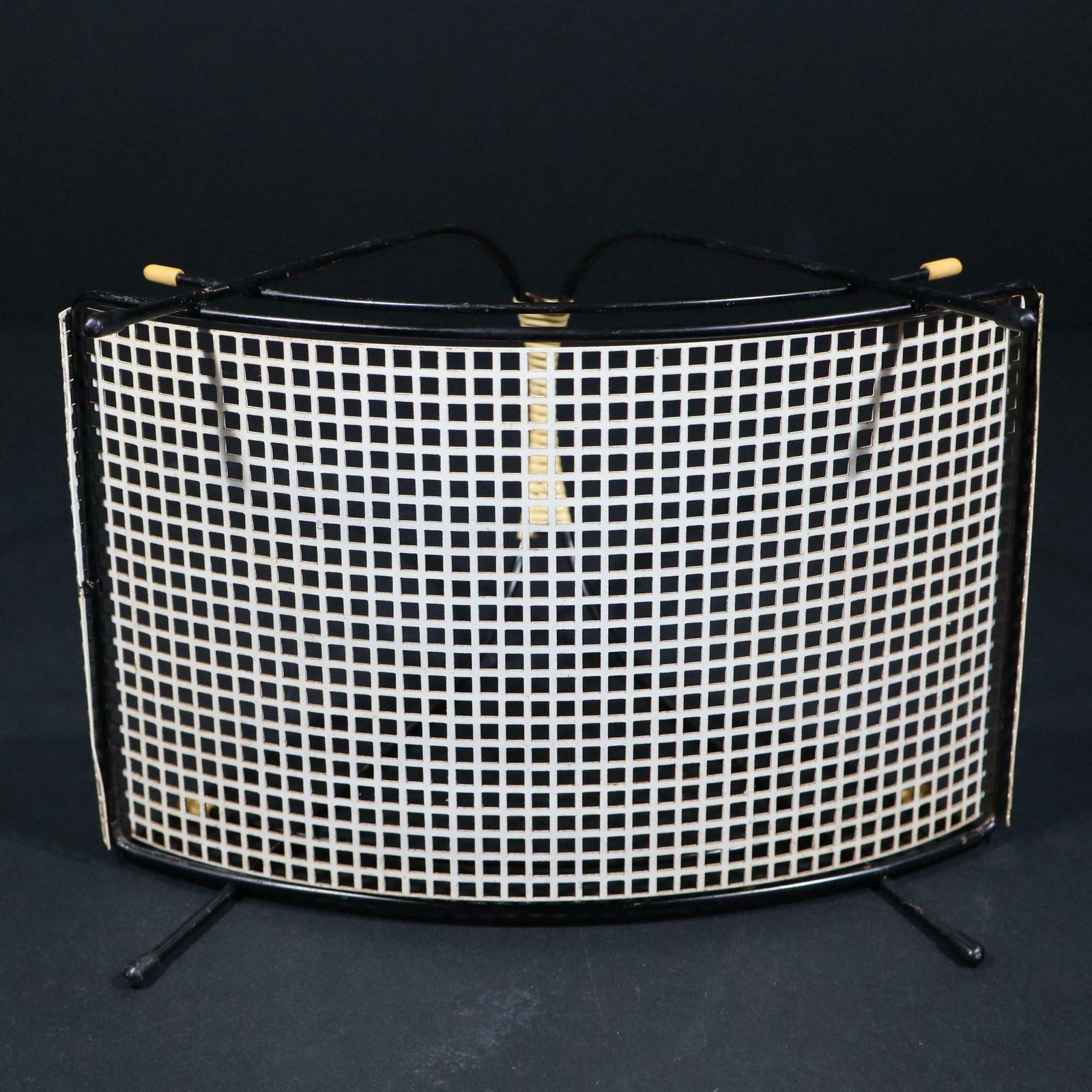 photo for sale 1950s Midcentury Perforated Metal Basket, French Postmodern Fruit Basket Centerpiece