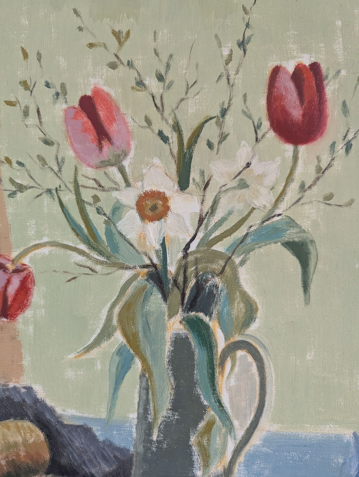 photo for sale Tulips In A Jug, Oil Onto Canvas
