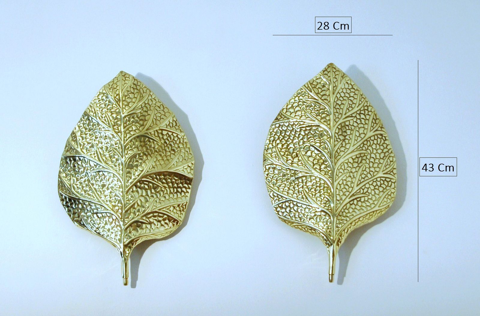 Lighting Pair Of Wall Lamp Art. A 017 Leaf   Brass   Bottega Gadda Milano photo
