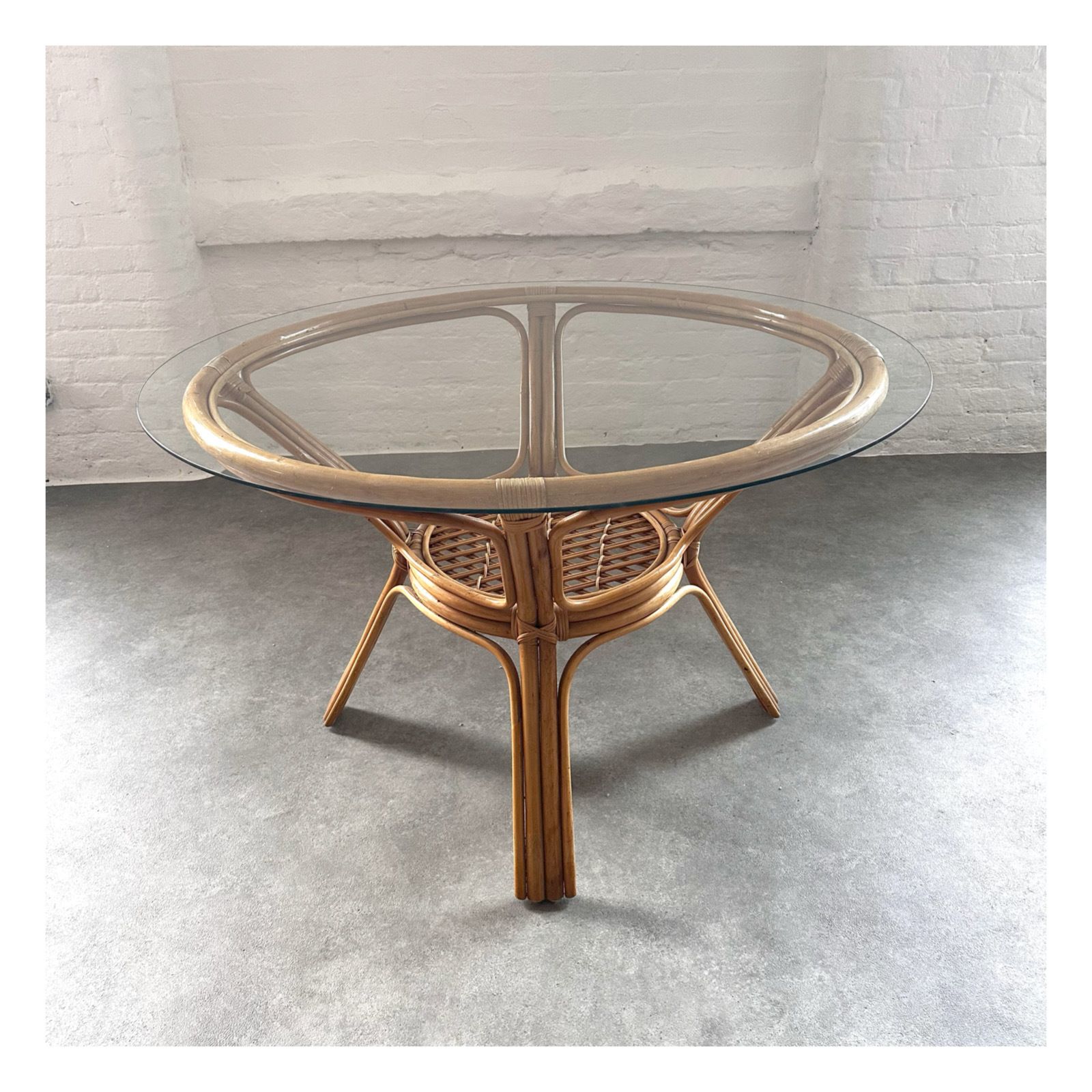 Vintage Bamboo Table & 4 Chairs photo Furniture