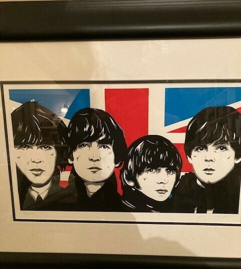 The Beatles Rare Colour Print (75/100) Framed And Signed By Allison Lefcort photo furniture